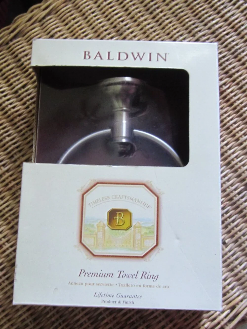 NIB/Baldwin Solid Brass Towel Ring~Gorgeous!